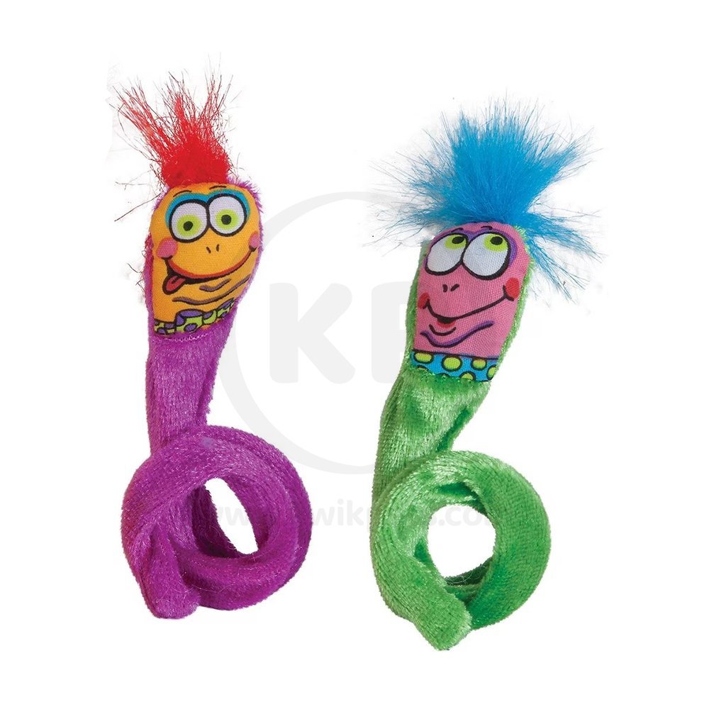 Fat Cat Classic Springy Worms Catnip Toy Assorted 2 Count