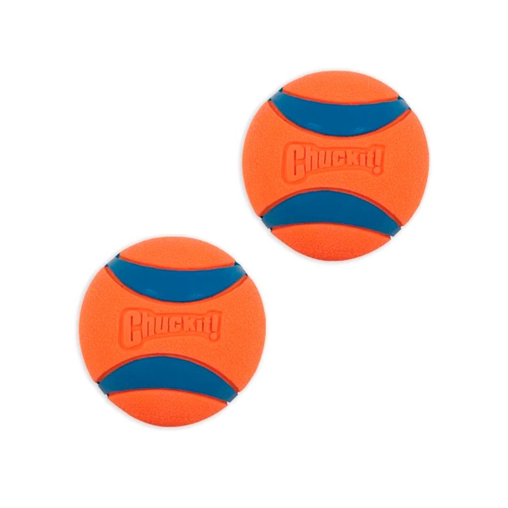 Chuckit! Ultra Ball Dog Toy Blue/Orange Small 2 Count