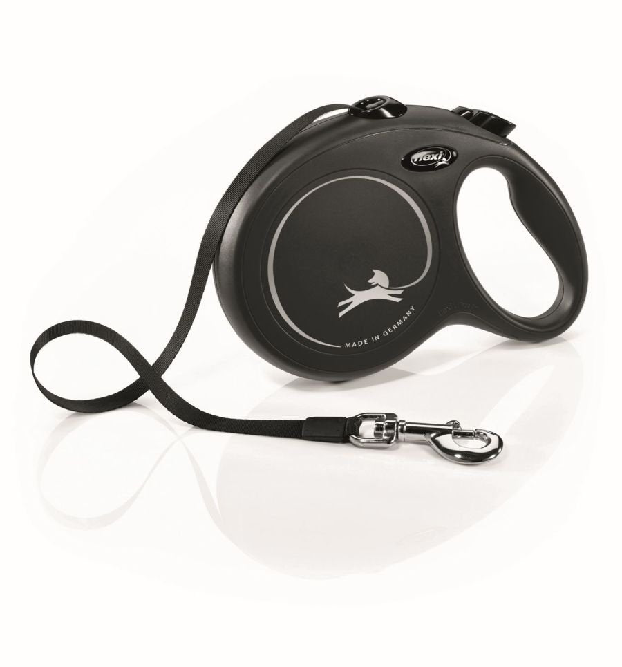 Flexi Classic Nylon Cord Dog Leash Black Large 26-ft Up To 110-lb