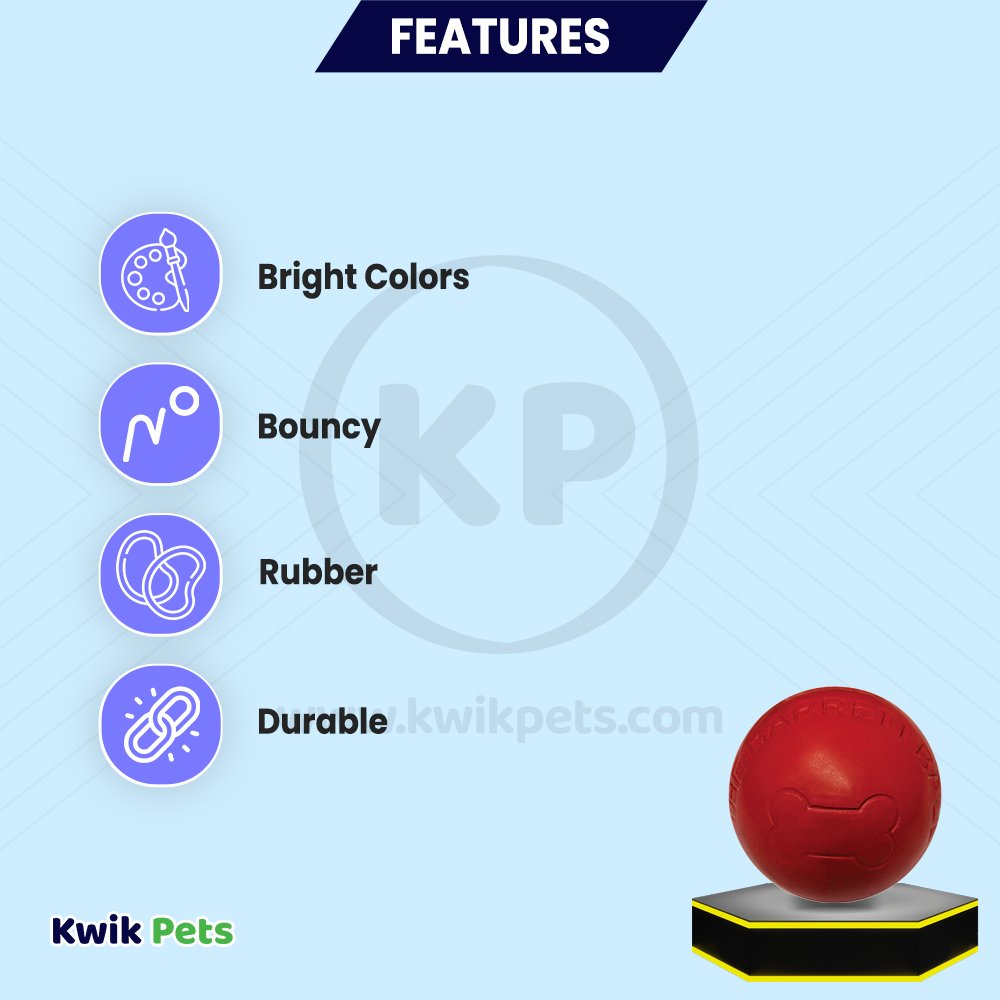 Spot The Barrett Ball Dog Toy Red Small 2.5-in