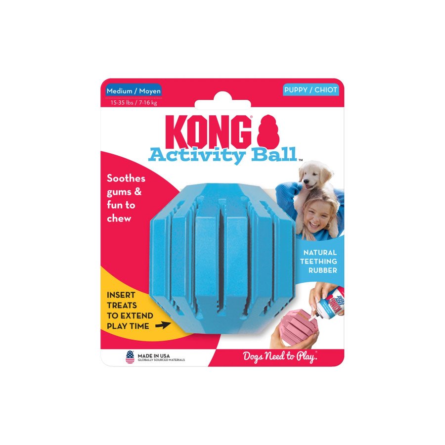 KONG Activity Ball Puppy Dog Toy Assorted Medium