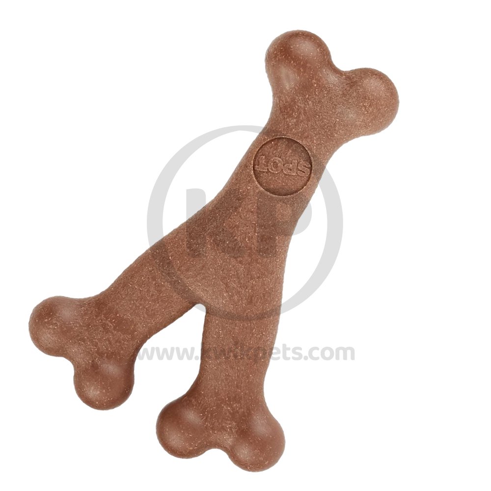 Spot Bam-Bones Wish Bone Dog Chew Toy Bacon Medium 5.25-in