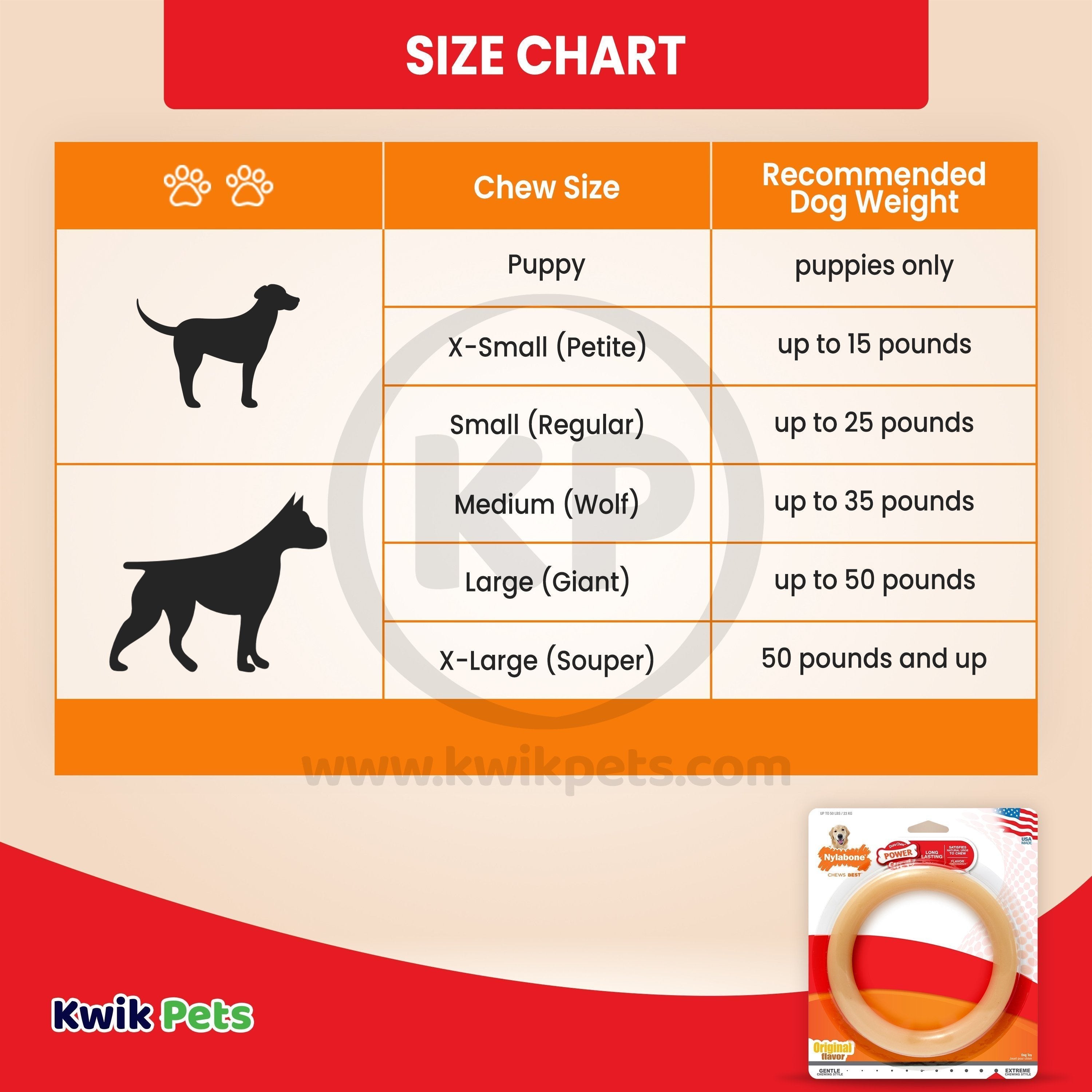 Nylabone Power Chew Ring Dog Toy Original Flavor Large/Giant - Up To 50 lbs