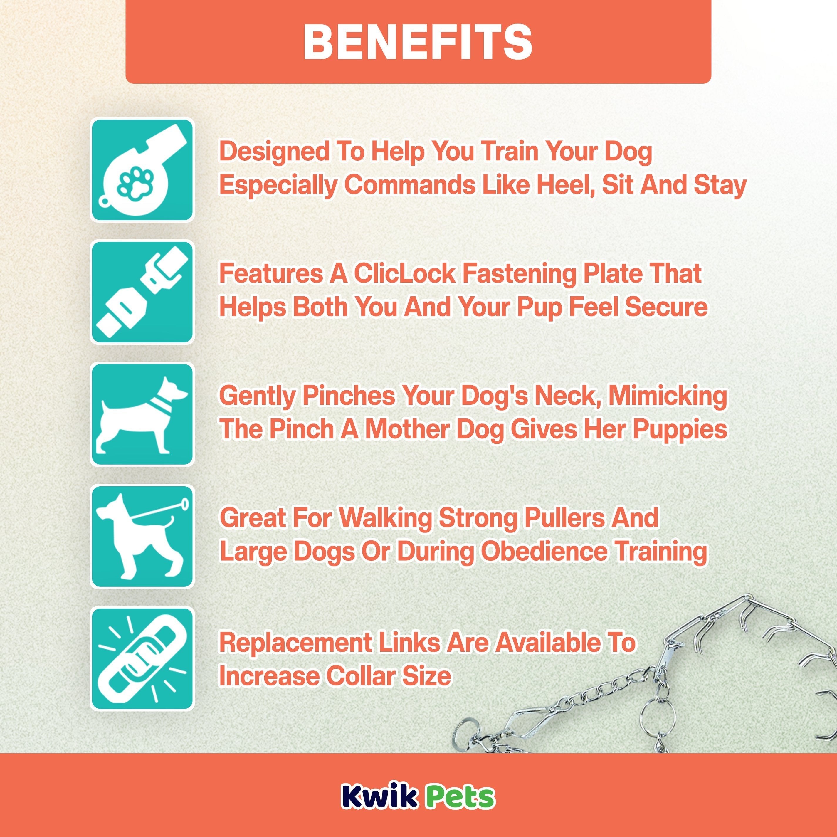 Herm Sprenger Ultra-Plus Dog Prong Training Collar with Latch 20-in Neck 3.25-mm Wide