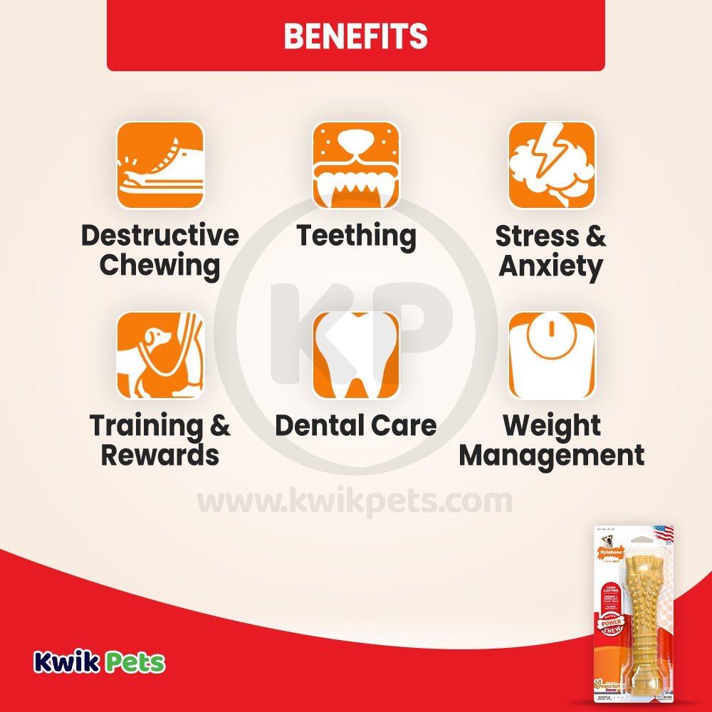 Nylabone Power Chew Dog Toy Peanut Butter XL/Souper - 50+ lbs