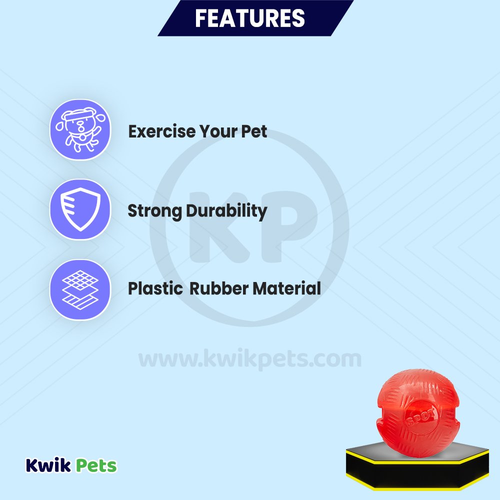 Spot Play Strong Ball Dog Toy Medium 3.25-in