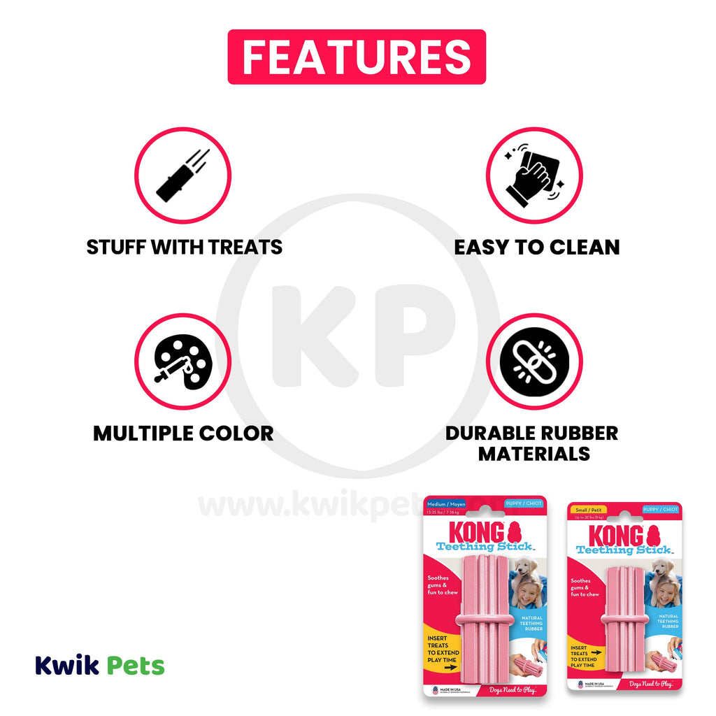 KONG Teething Stick Puppy Toy Assorted Small