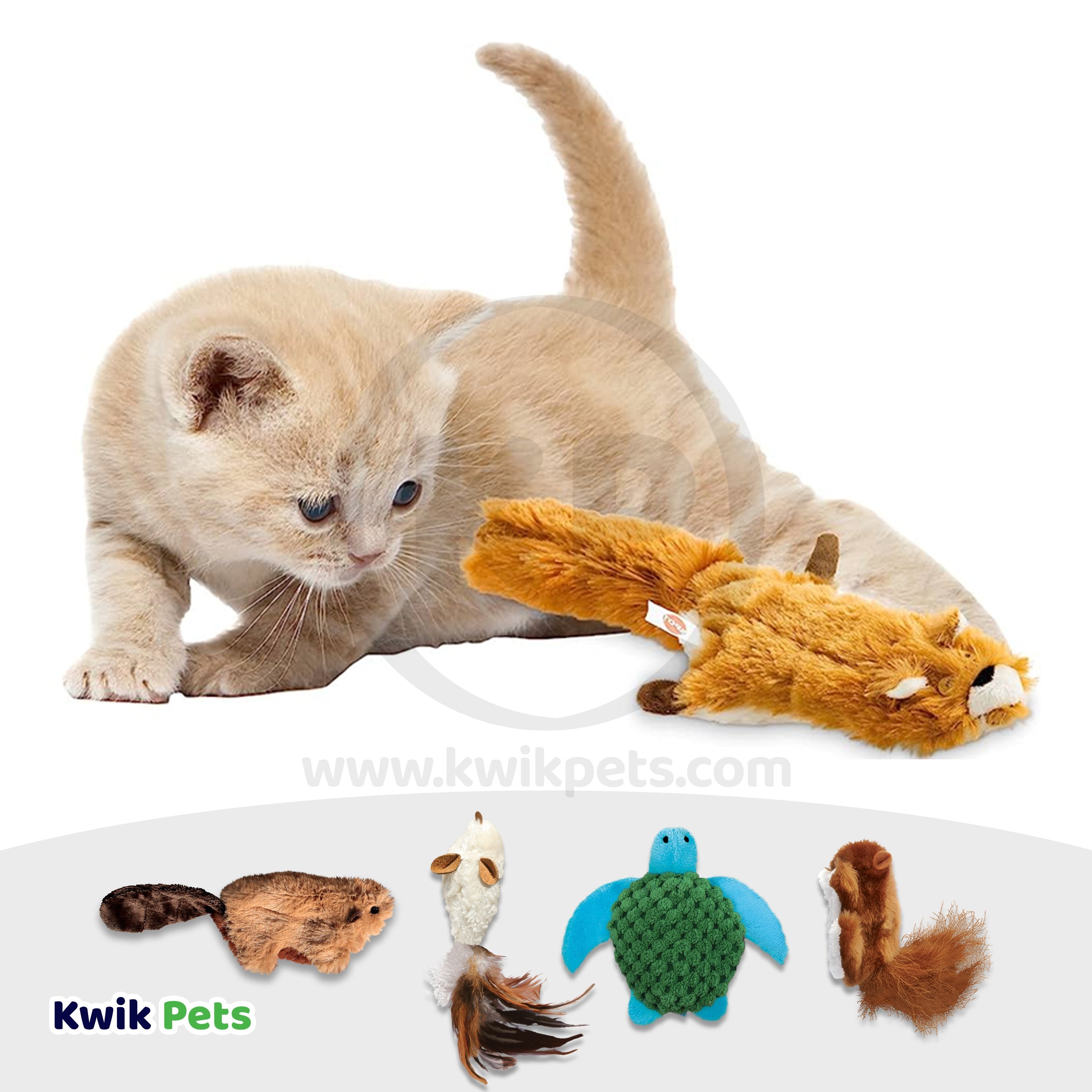 KONG Refillable Catnip Squirrel Cat Toy Brown One Size