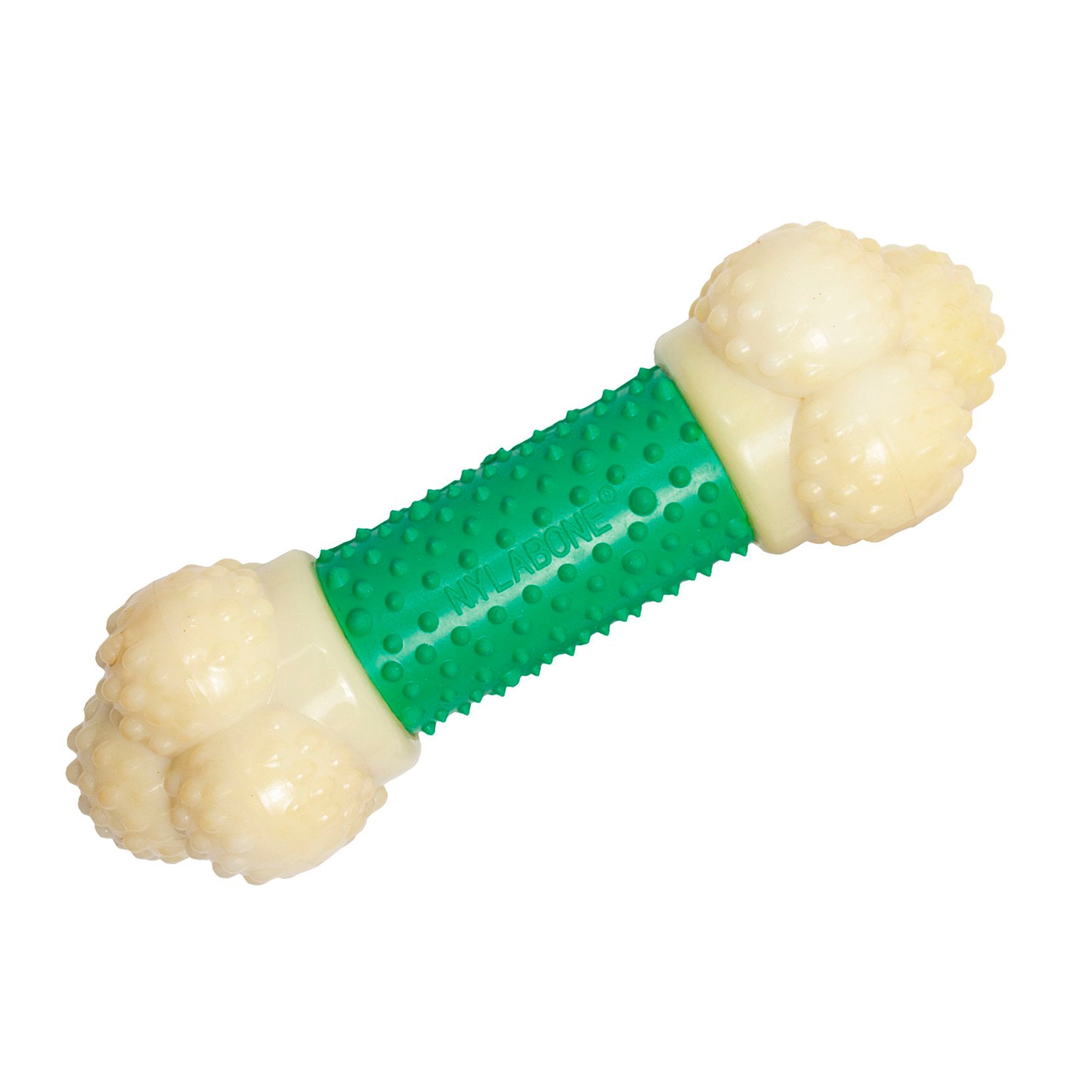 Nylabone Power Chew Double Action Durable Dog Toy Bacon Medium/Wolf - Up To 35 lbs