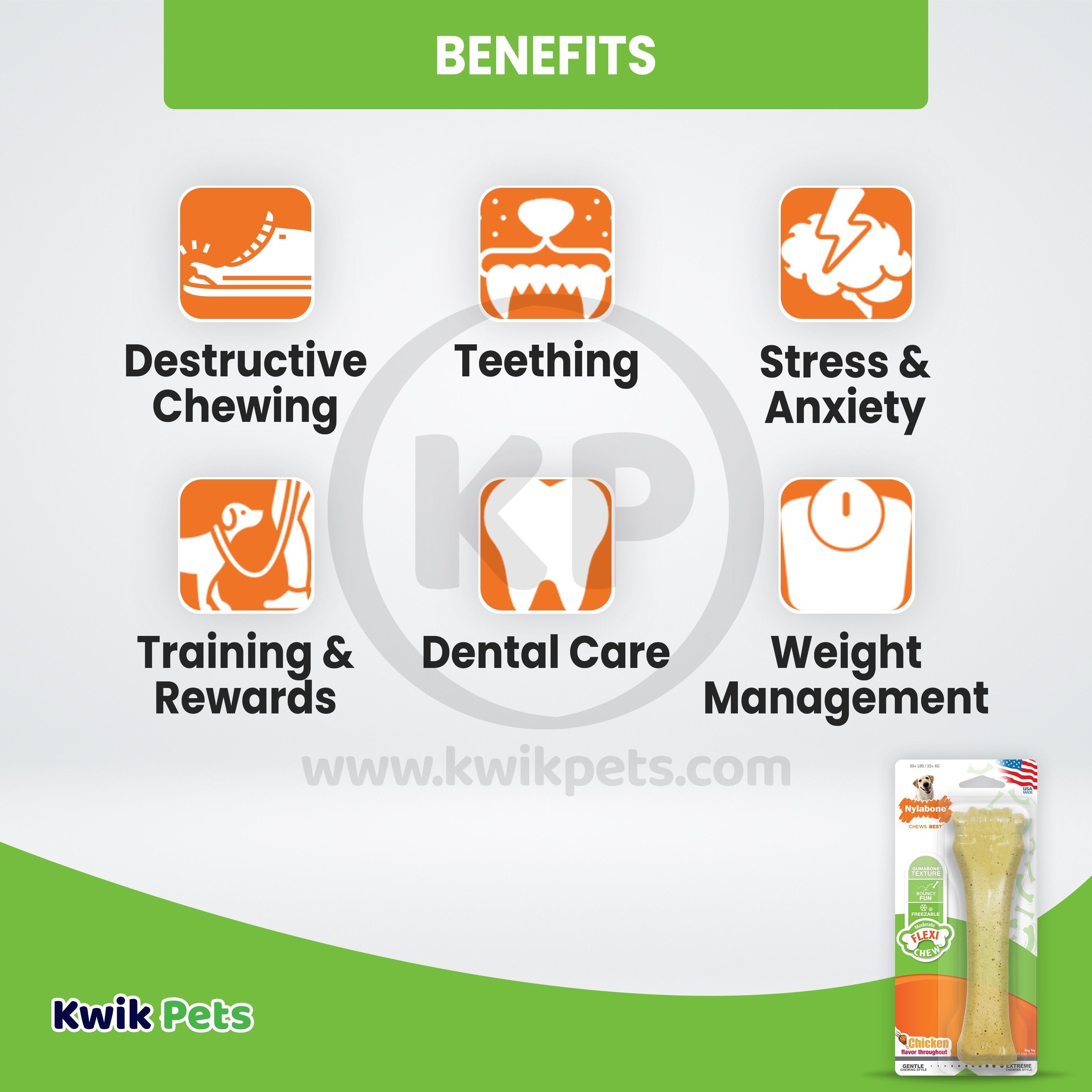 Nylabone Moderate Chew Dog Toy Chicken XL/Souper - 50+ lbs