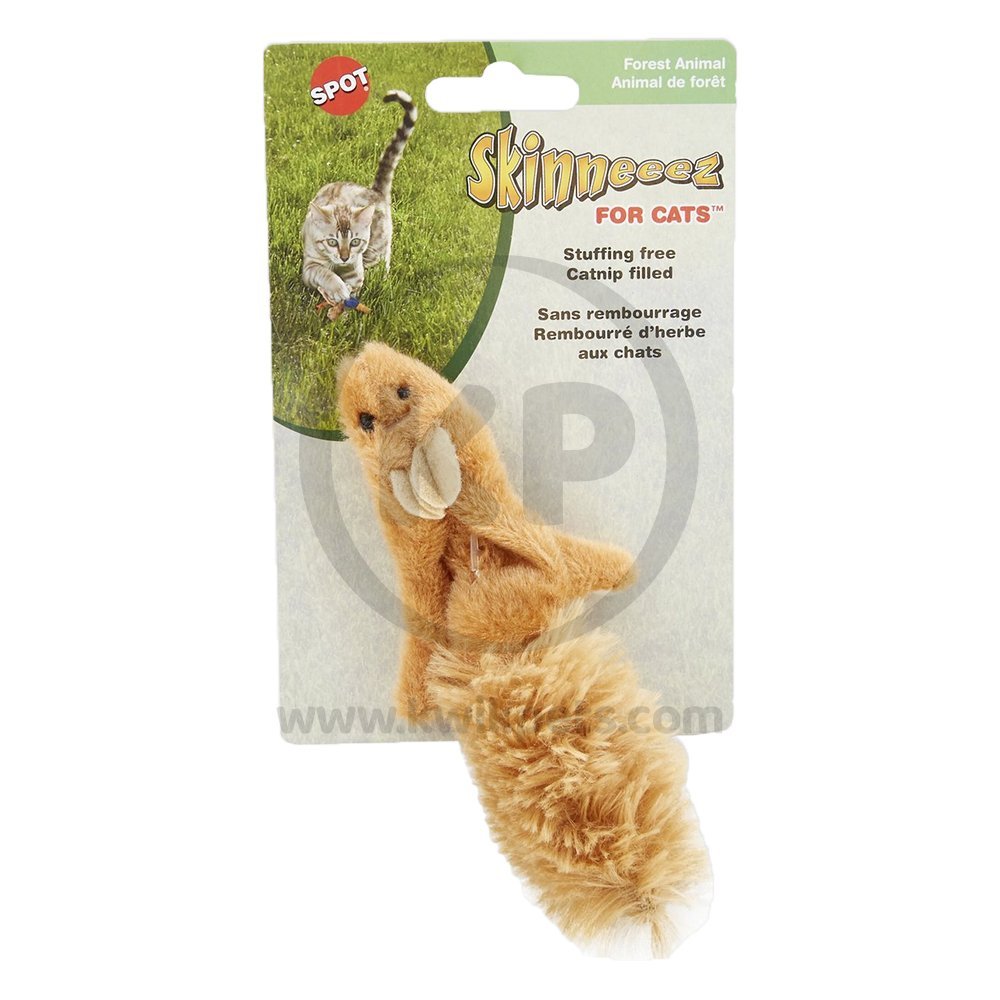 Skinneeez Forest Creatures Cat Toy with Catnip Assorted 4.75-in