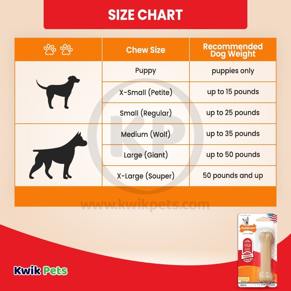 Nylabone Power Chew Dog Toy Original Small/Regular - Up To 25 Ibs