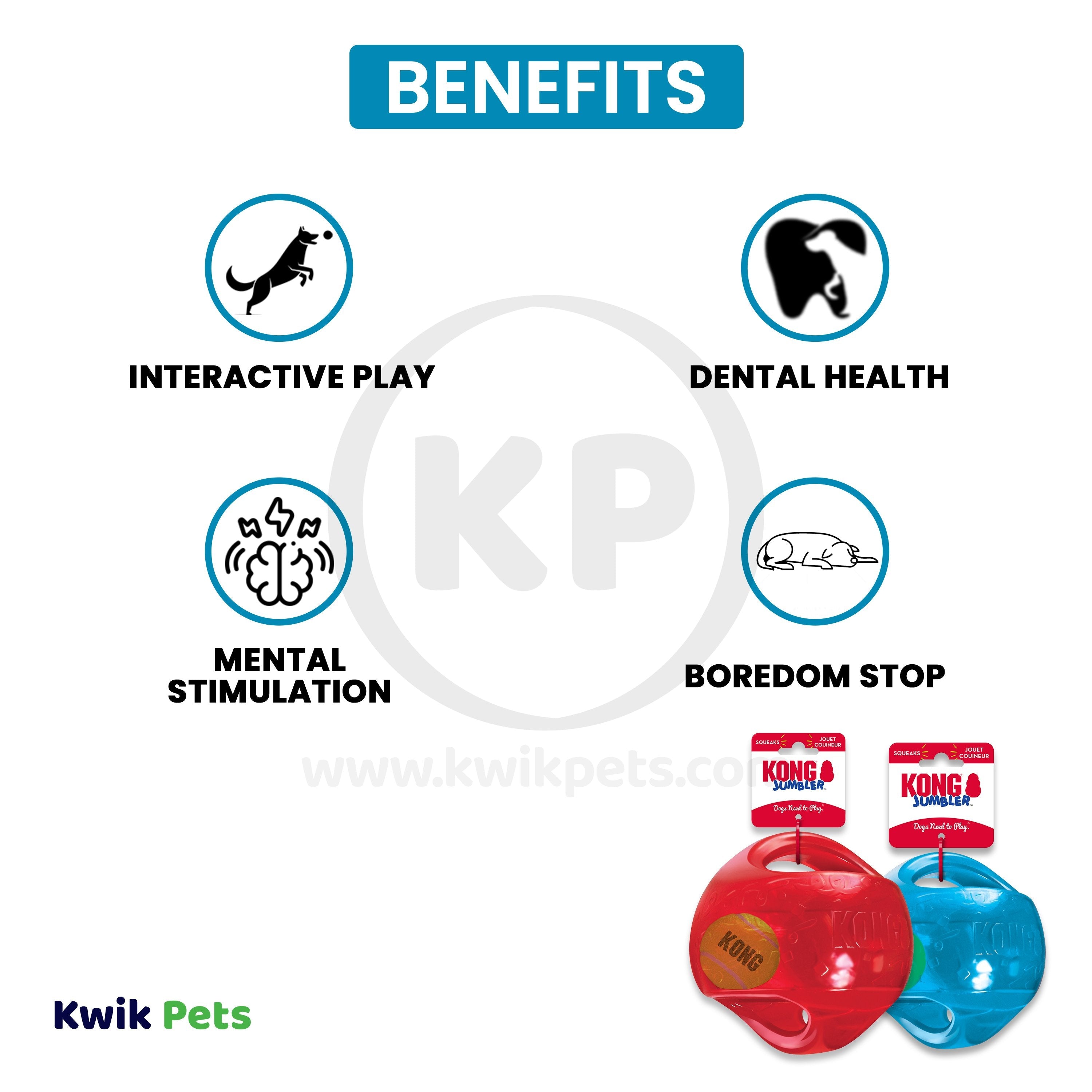 KONG Jumbler Dog Toy Ball Assorted Large/X-Large