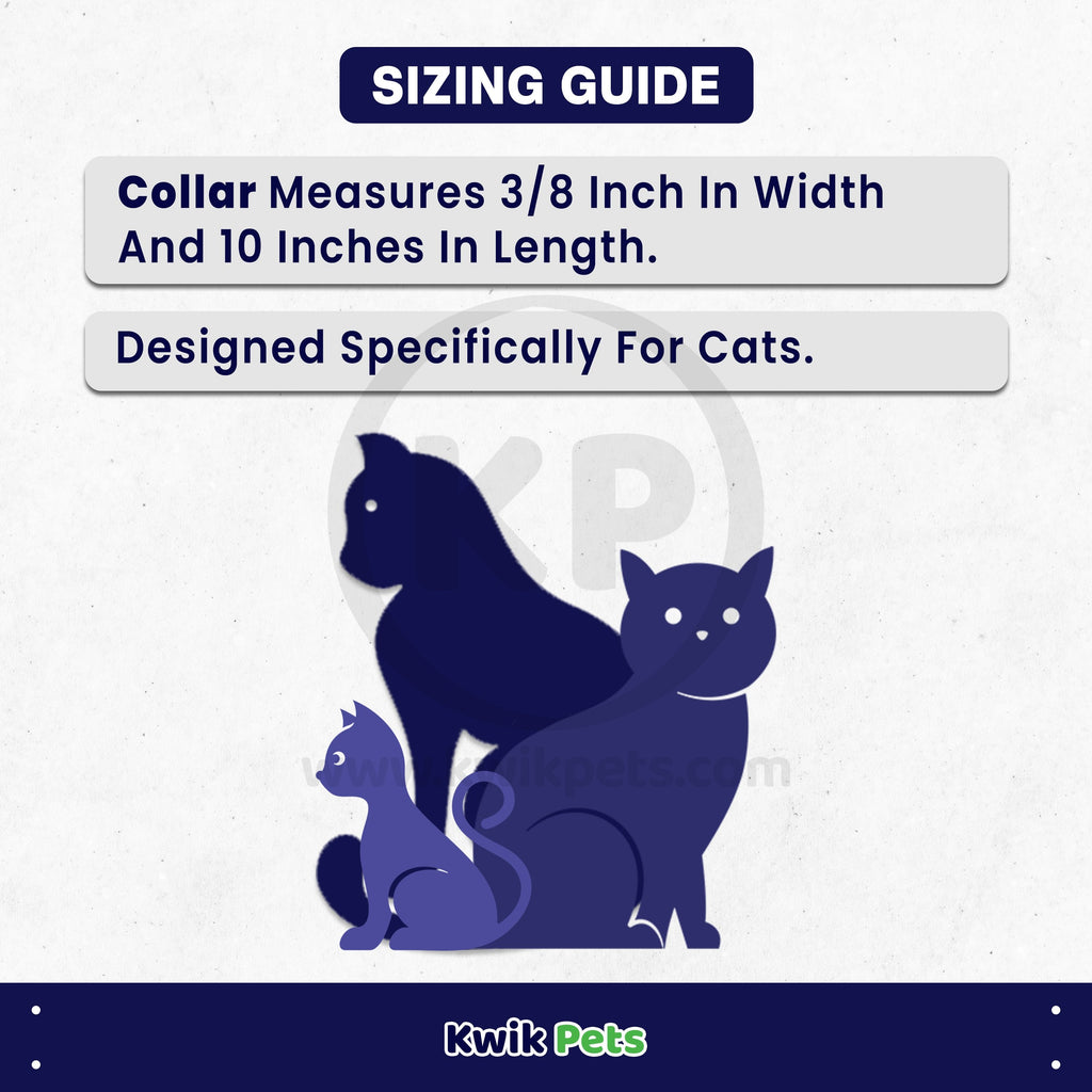 Elasta Cat Reflective Safety Stretch Collar with Reflective Charm Red 3/8 In X 10 in