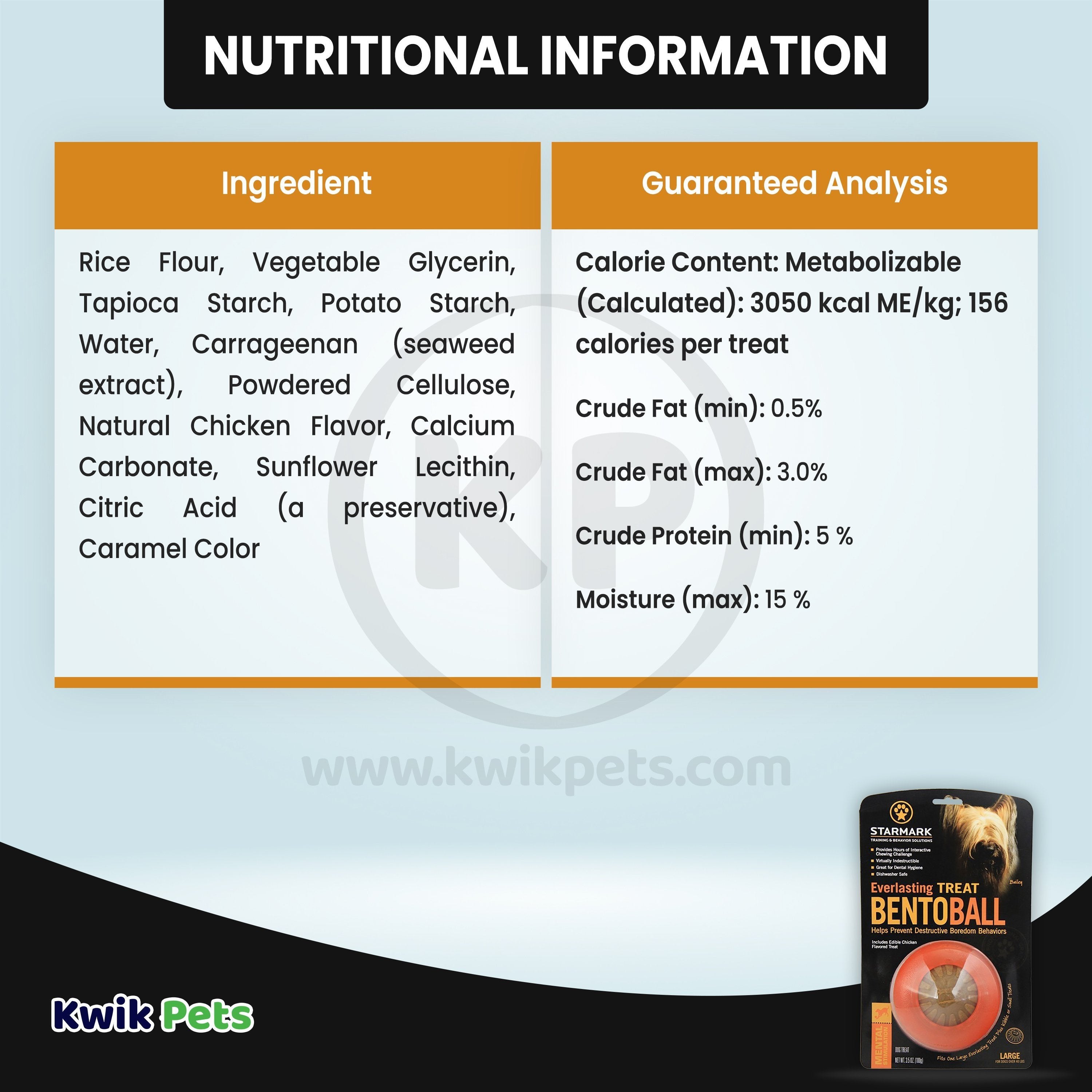 Starmark Bento Ball Dog Toy Orange Large