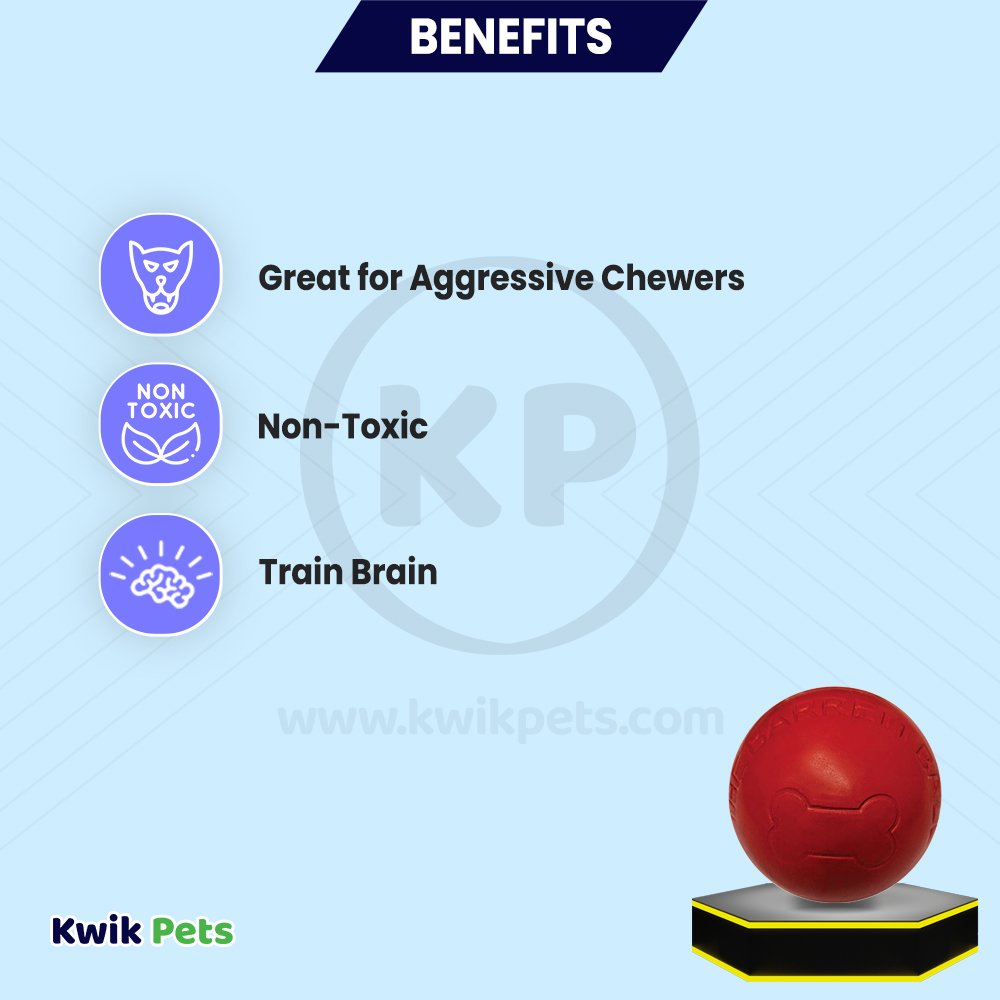 Spot The Barrett Ball Dog Toy Red Small 2.5-in