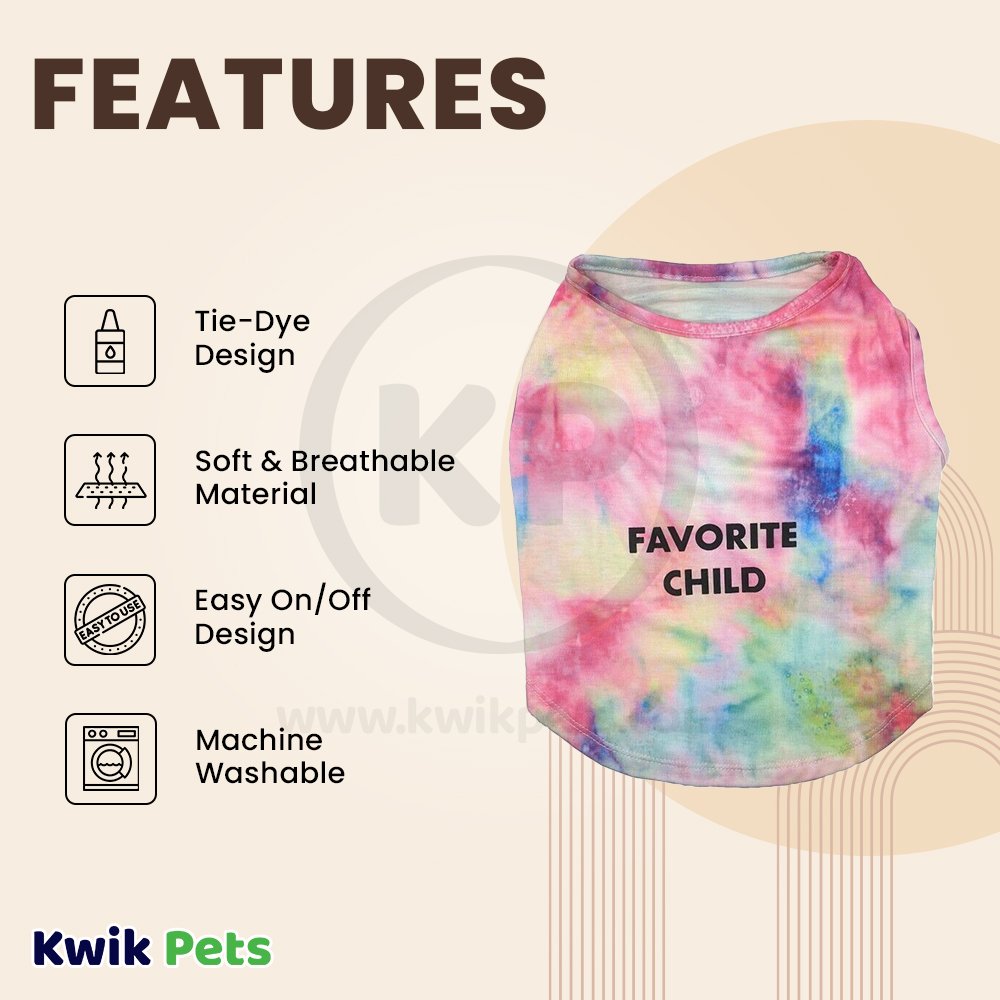 Fashion Pet Cosmo Favorite Child Tee Tie-Dye, XS