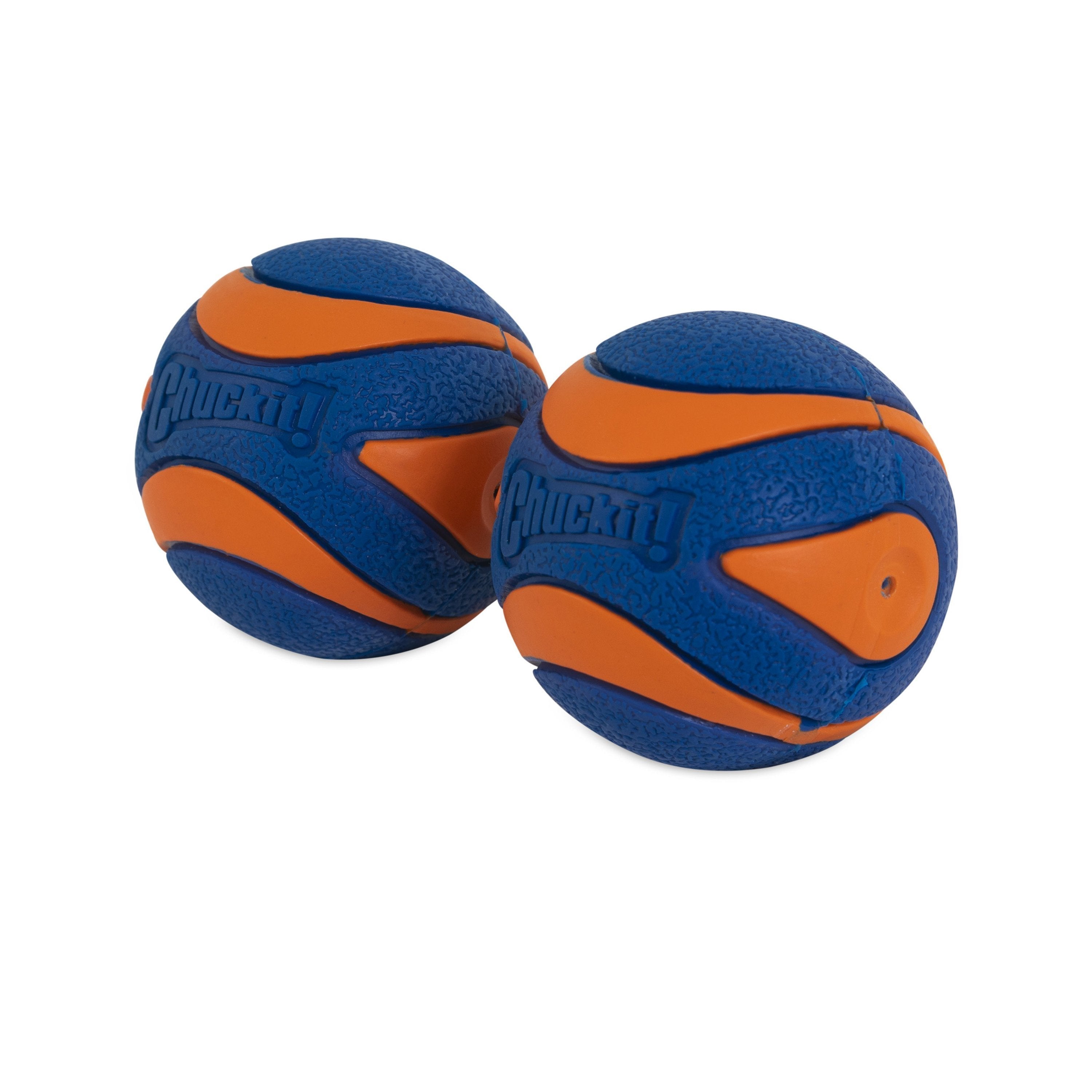 Chuckit! Ultra Squeaker Balls Dog Toy Blue/Orange Medium 2 Count