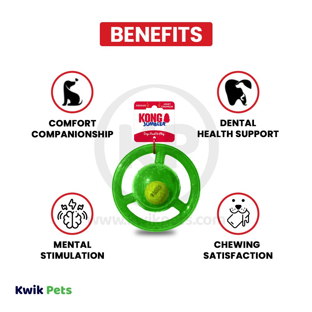 KONG Jumbler Dog Toy Disc Assorted Medium/Large