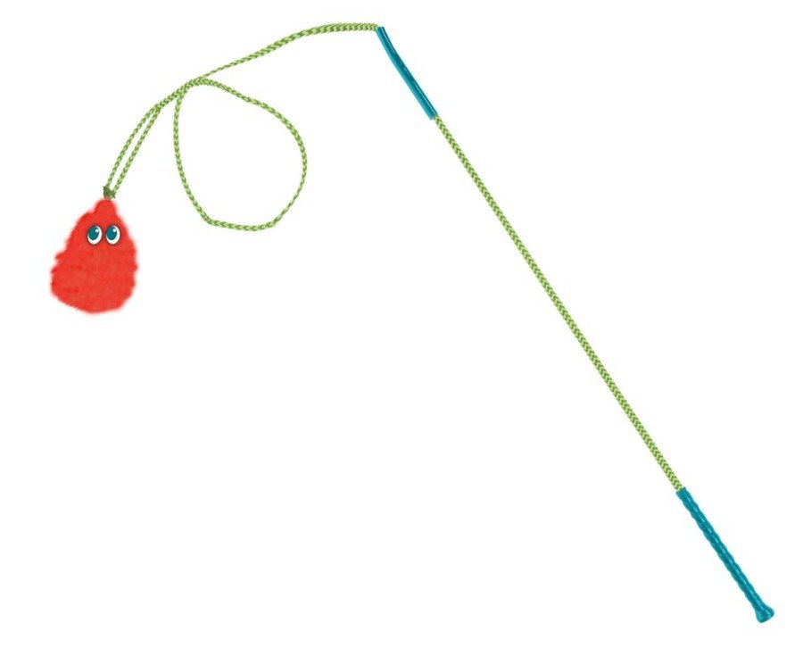 Outward Hound Tail Teaser Dog Wand Toy with Refill Multicolor