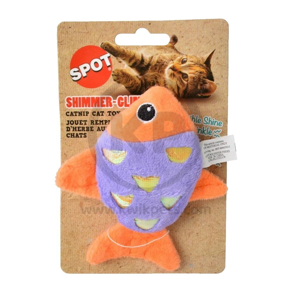 Spot Shimmer Glimmer Fish Catnip Toy Assorted