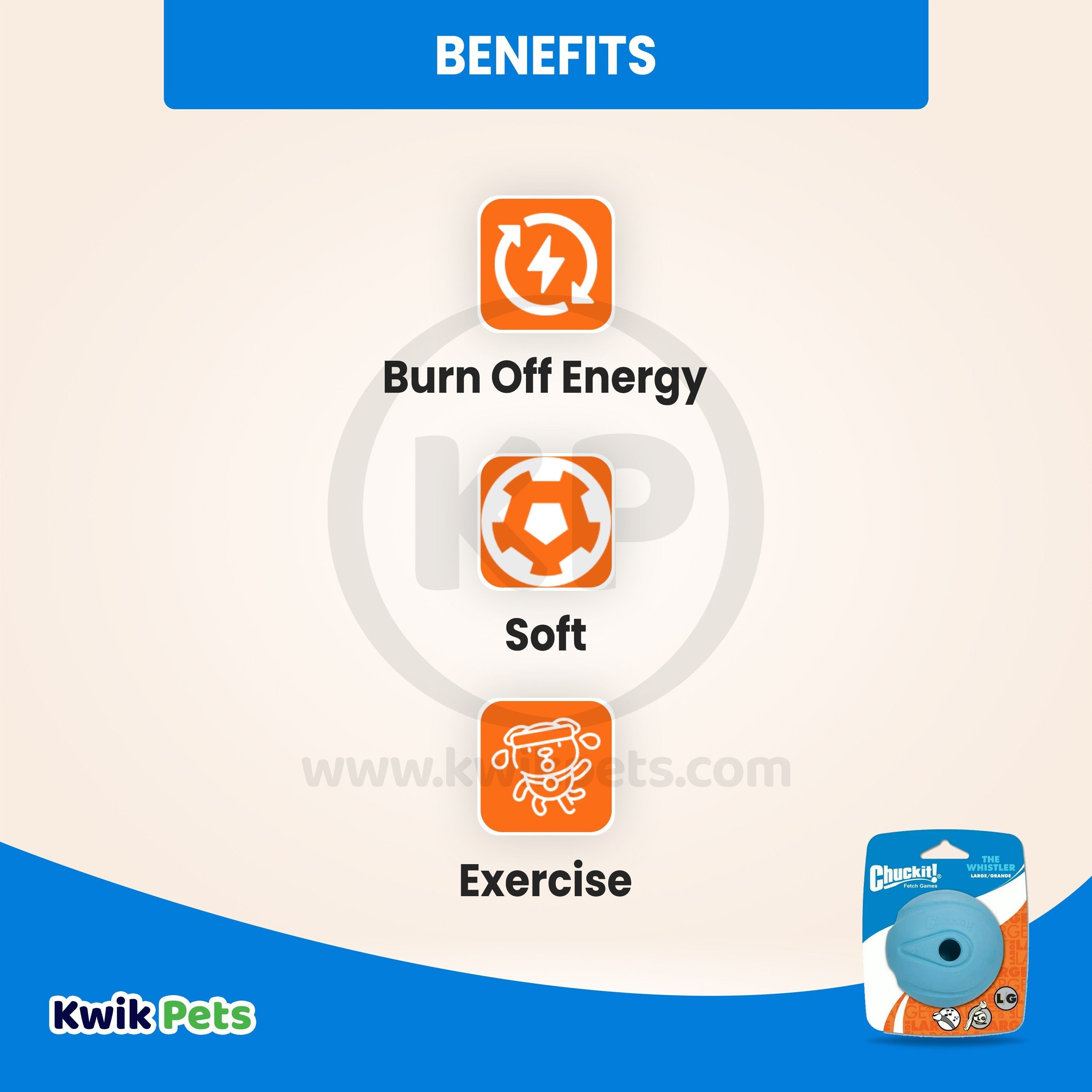 Chuckit! The Whistler Ball Dog Toy Large