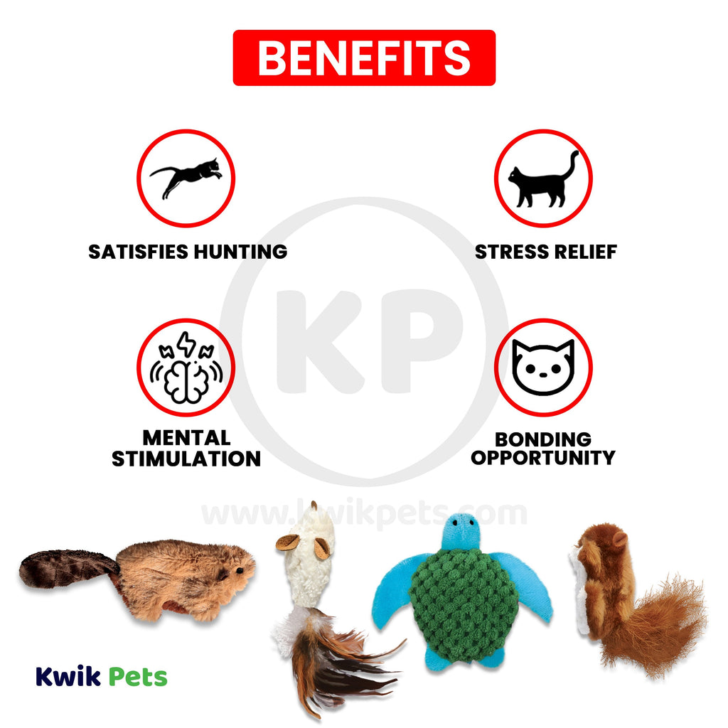 KONG Refillable Catnip Squirrel Cat Toy Brown One Size