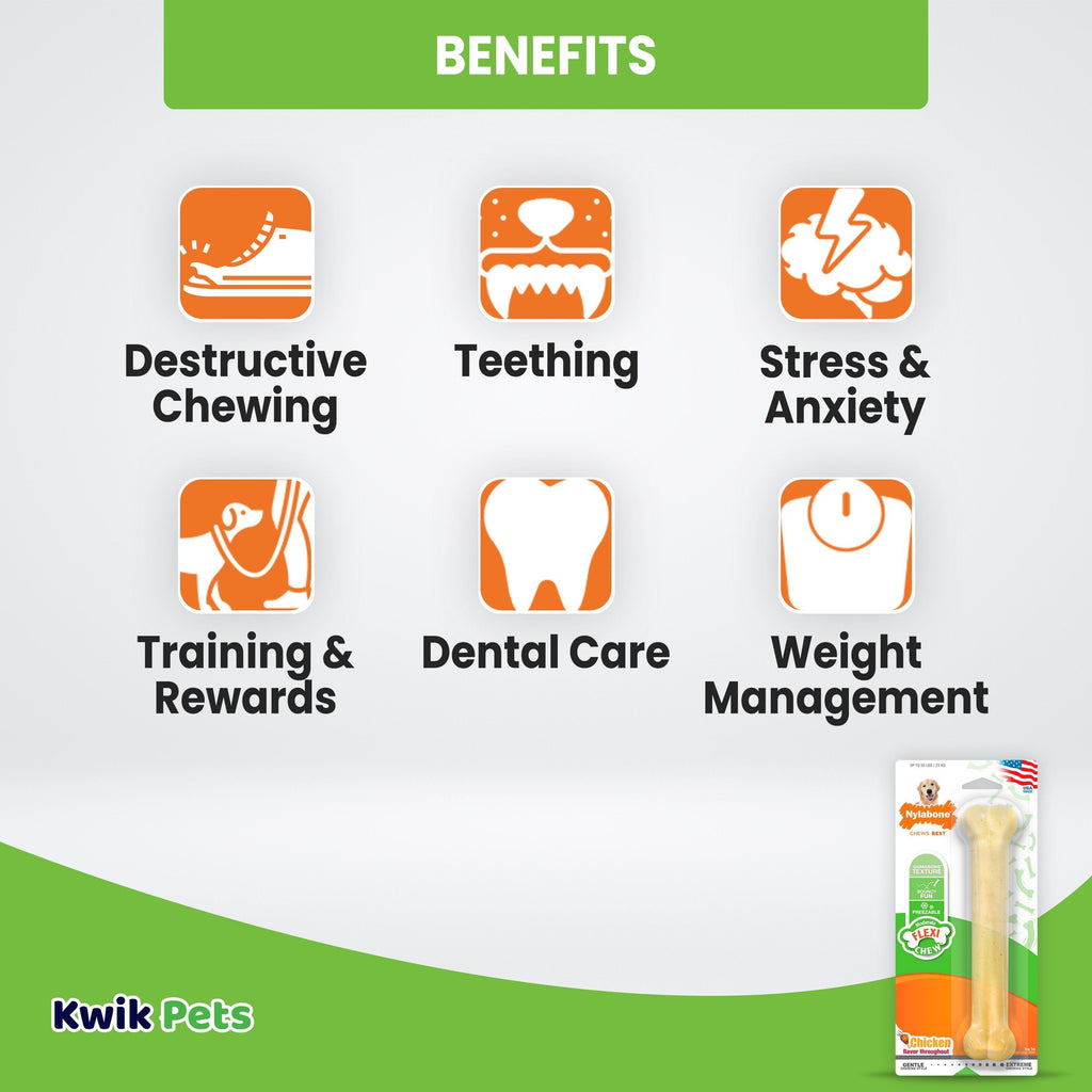 Nylabone Moderate Chew Dog Toy Chicken Large/Giant - Up To 50 lbs