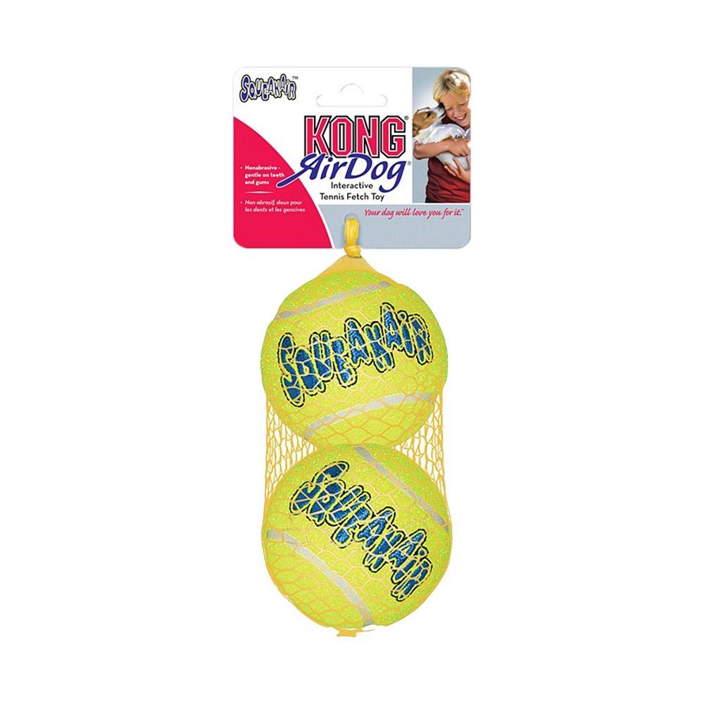 KONG AirDog Squeakair Tennis Ball Dog Toy Large 2 Count