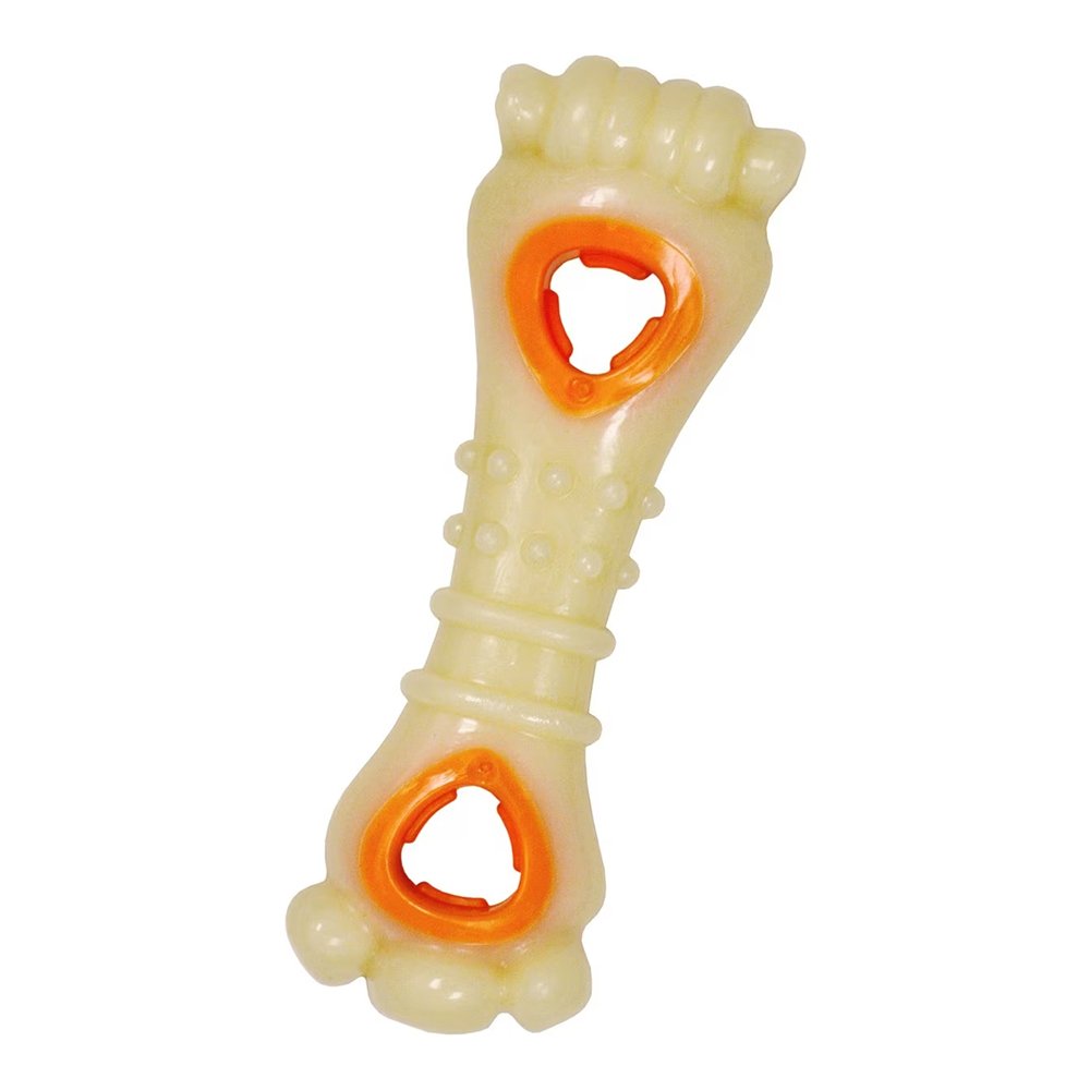 Nylabone Power Chew Knuckle Bone & Pop-In Treat Dog Toy Combo Chicken Medium/Wolf - Up To 35 lbs