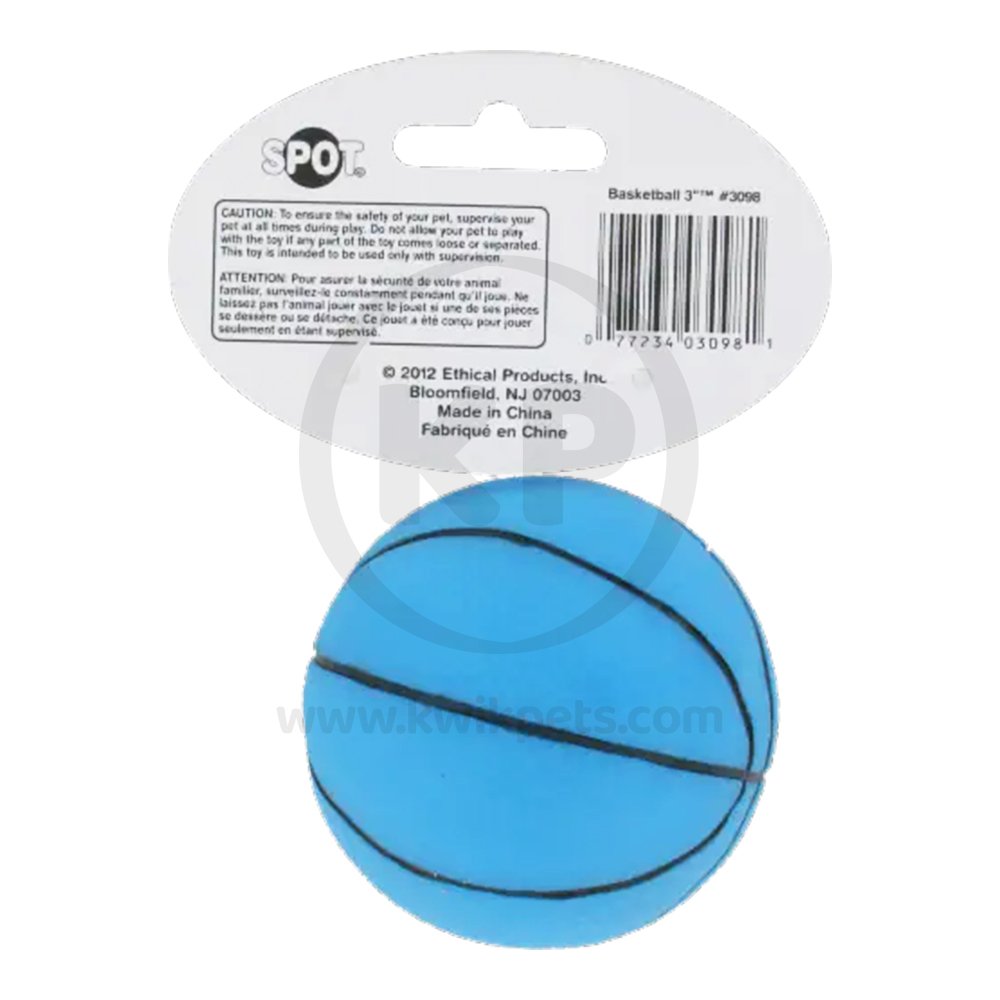 Spot Basketball Dog Toy Assorted 3-in