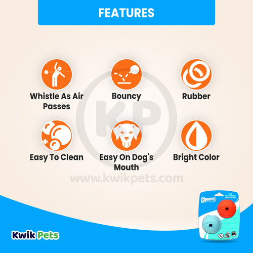 Chuckit! The Whistler Ball Dog Toy Assorted Medium 2 Count