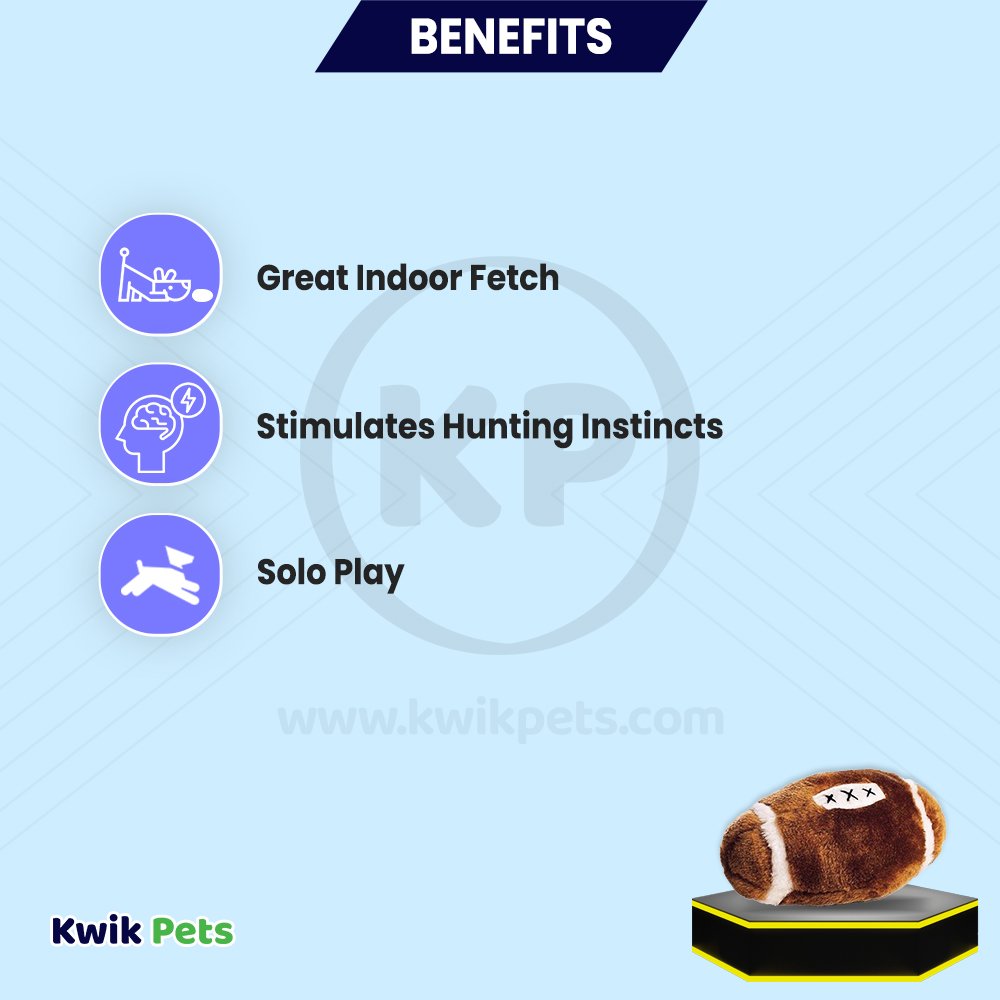 Ethical Pet Plush Dog Toy Football 4.5-in