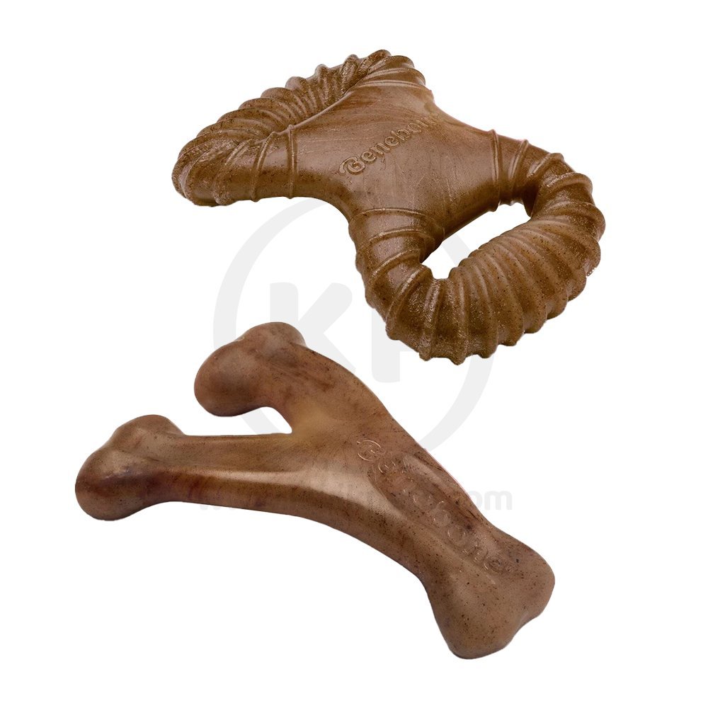 Benebone Dental Chew & Wishbone Dog Chew Toy Bacon Tiny 2 Count