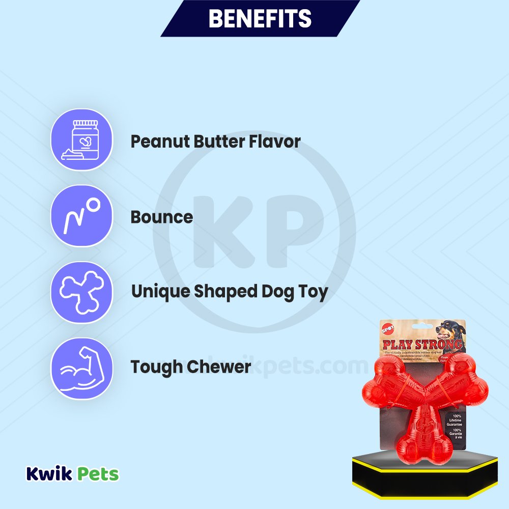 Spot Play Strong Dog Toy Trident 6-in