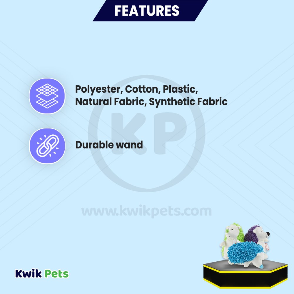 Spot Giggler Plush Dog Toy Hedgehog Assorted 6.5-in