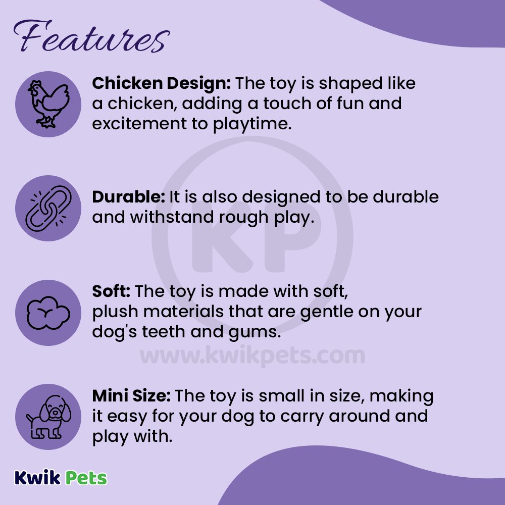Skinneeez Barnyard Series Dog Toy Chicken Multicolor Mini
