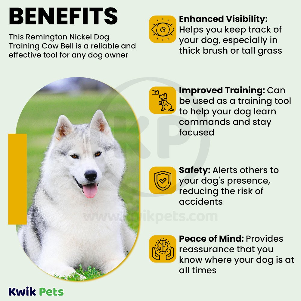 Remington Nickel Dog Training Cow Bell Large