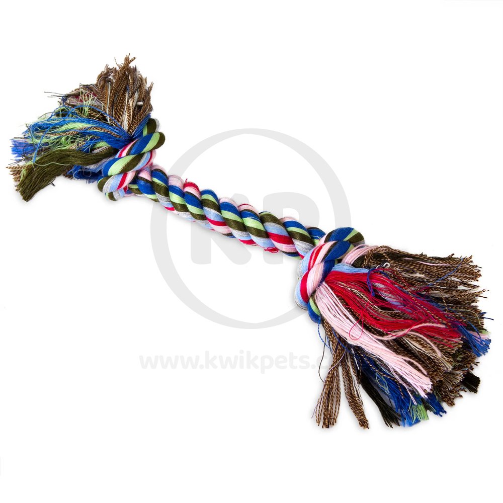 Booda 2-Knot Rope Bone Dog Toy Multicolor XL