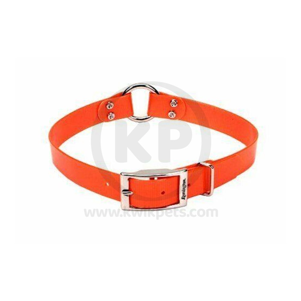 Remington Waterproof Hound Dog Collar with Center Ring Orange 1 in X 18 in