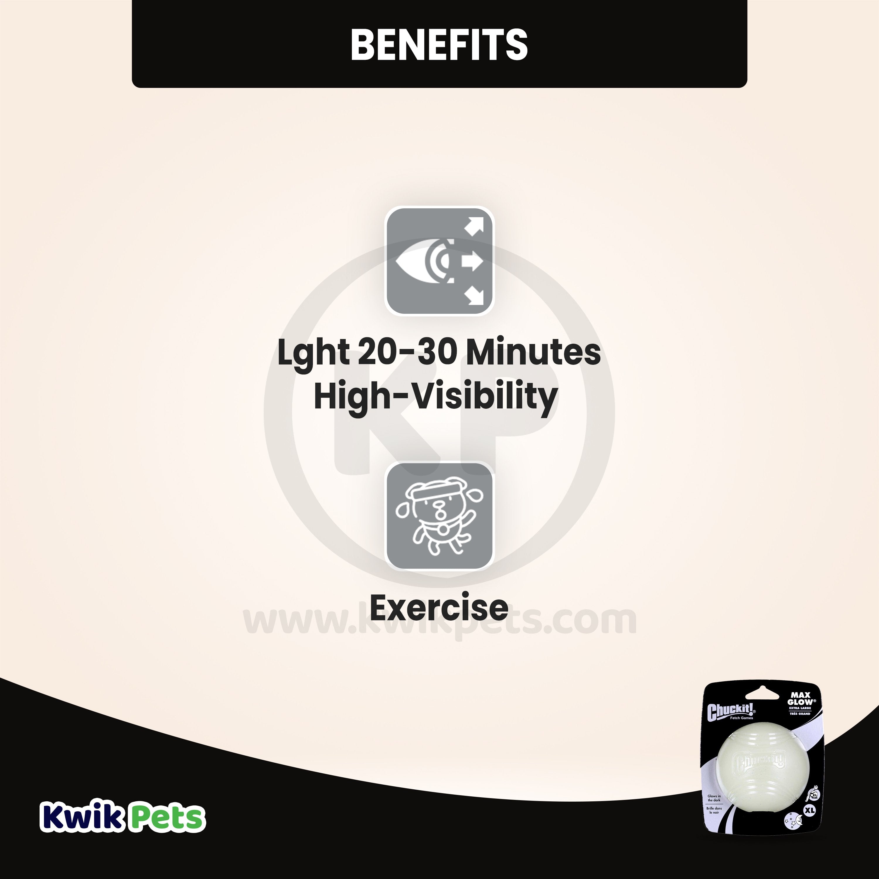 Chuckit! Max Glow Ball Dog Toy X-Large