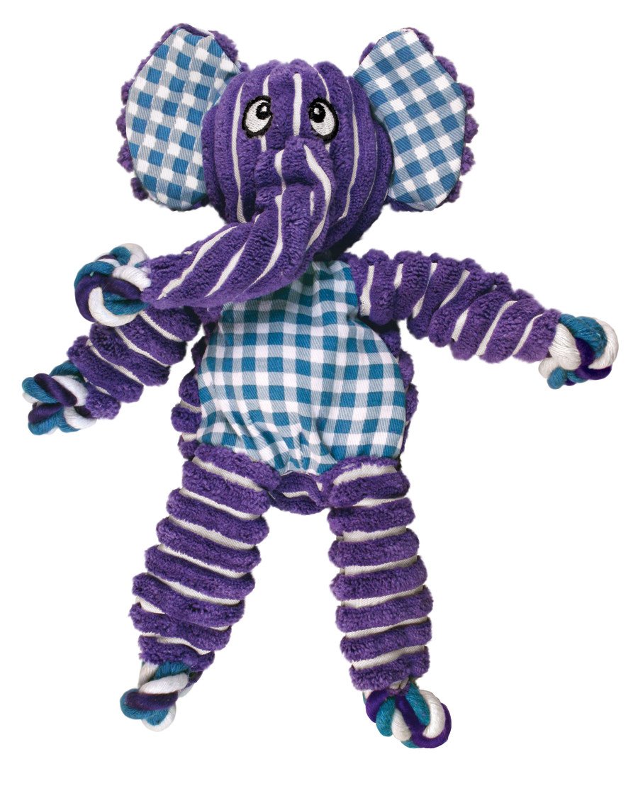 KONG Floppy Knots Elephant Dog Toy Purple Small/Medium