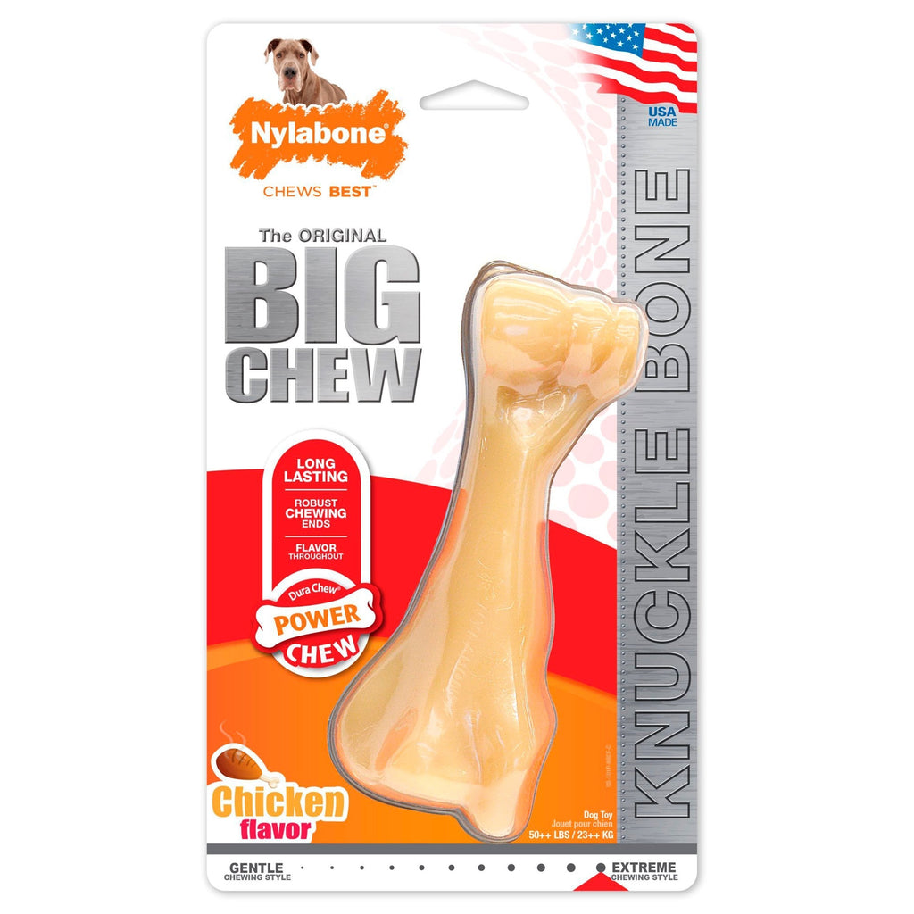 Nylabone Power Chew Big Knuckle Bone Dog Toy Chicken XXL/Monster - 50++ lbs