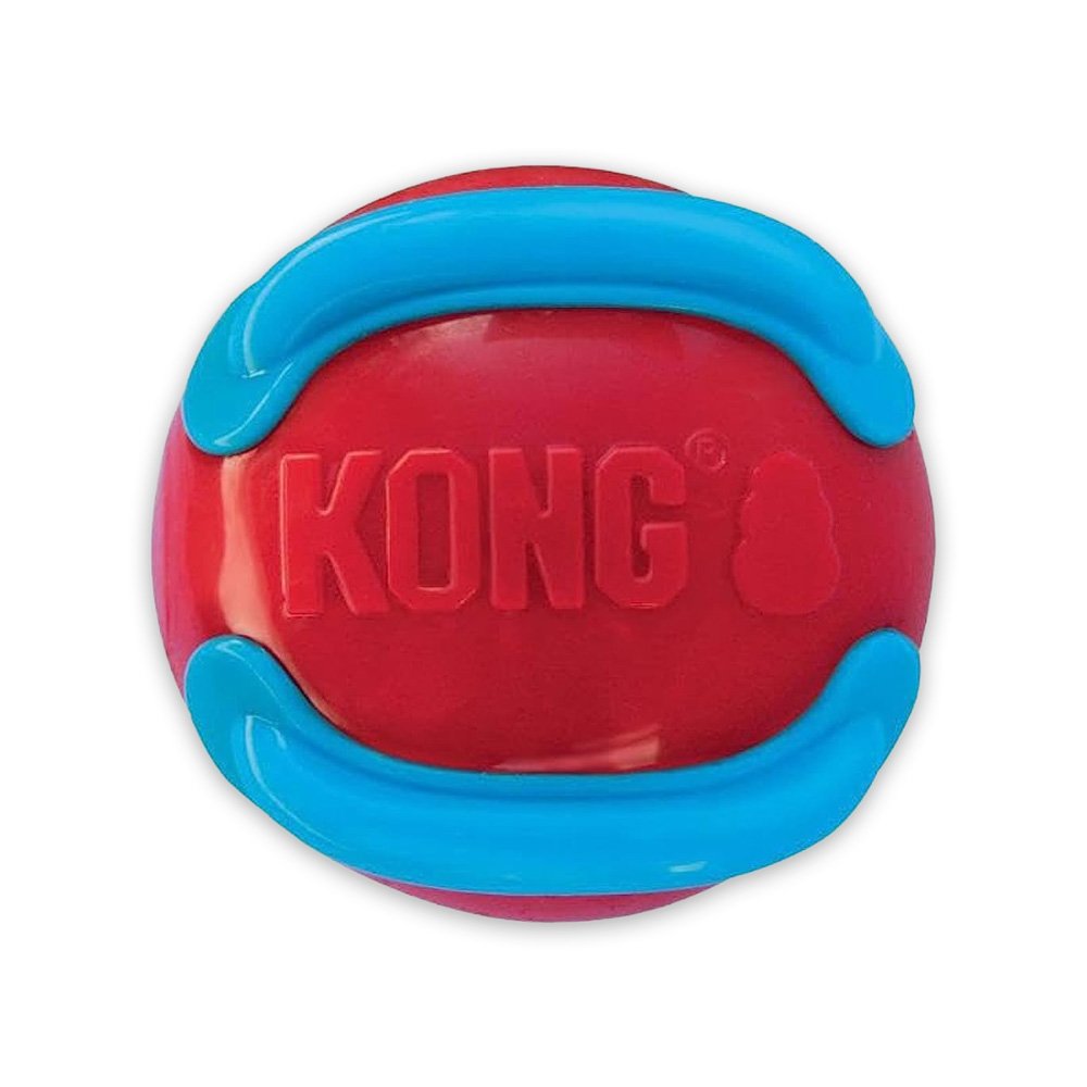 KONG Jaxx Brights Ball Dog Toy Red/Blue Medium