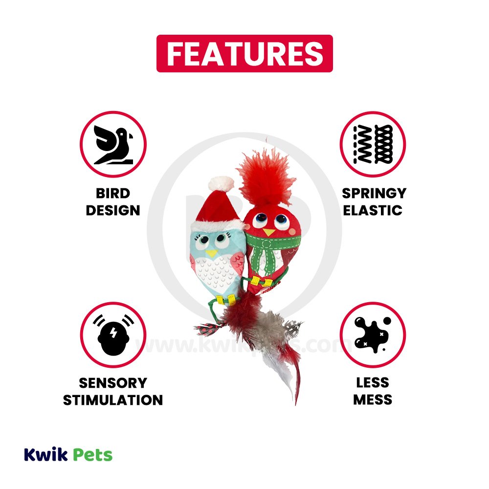 KONG Holiday Pull-A-Partz Cat Toy Luvs Bird One Size