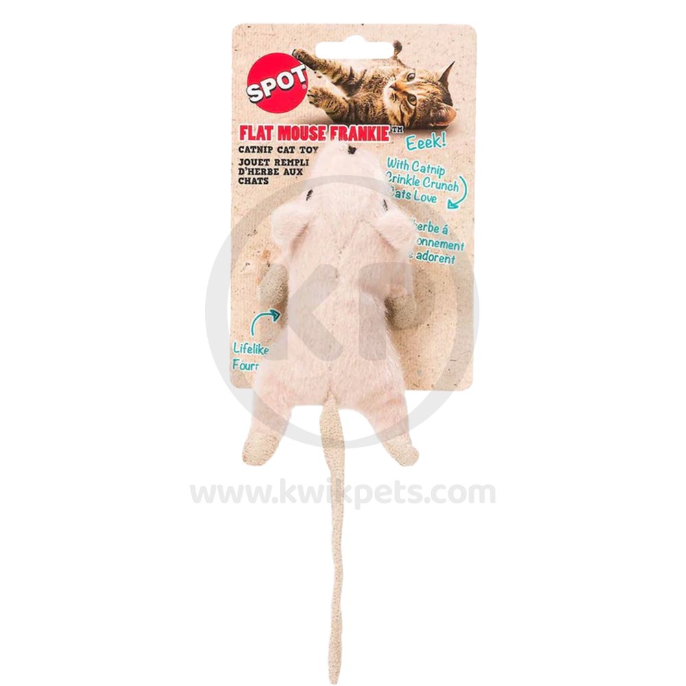Spot Flat Mouse Frankie Cat Toy with Catnip Assorted 5.5-in