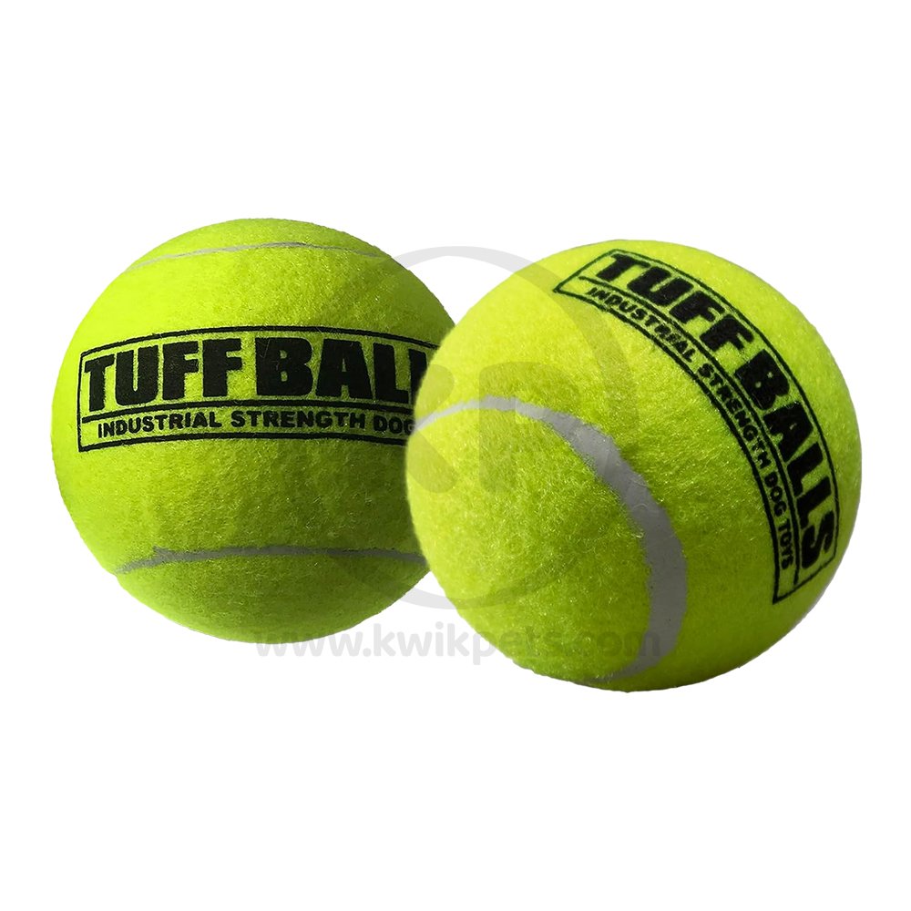 Petsport USA Tuff Ball Dog Toy Yellow 2 Count 2.5-in