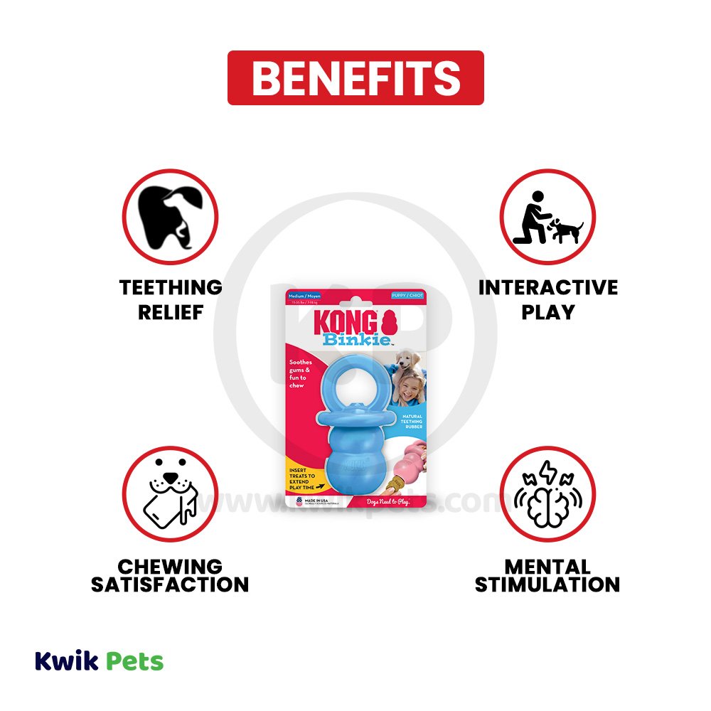 KONG Binkie Puppy Toy Assorted  Medium
