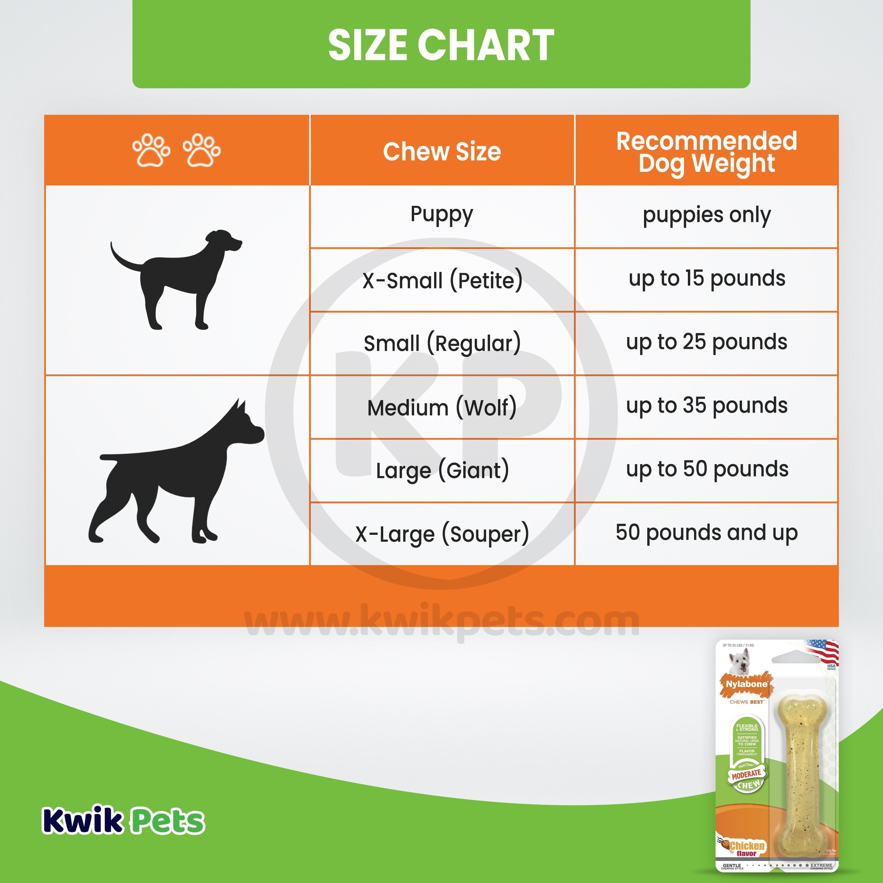 Nylabone Moderate Chew Dog Toy Chicken Small/Regular - Up To 25 lbs