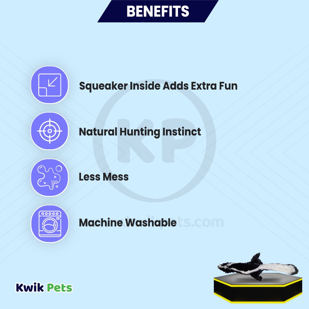 Skinneeez Forest Series Dog Toy Skunk Regular